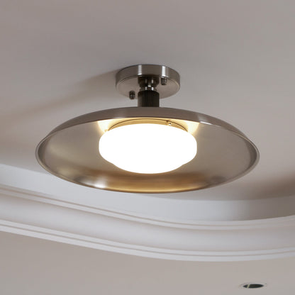 Wide Disc Flush Ceiling Light