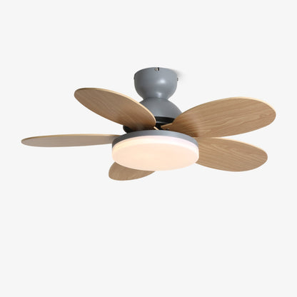 Flower Blade Wood Ceiling Fan