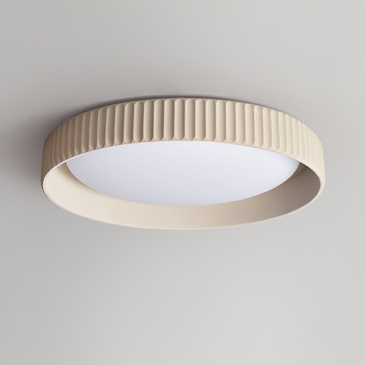Fluted Resin Disc Ceiling Light