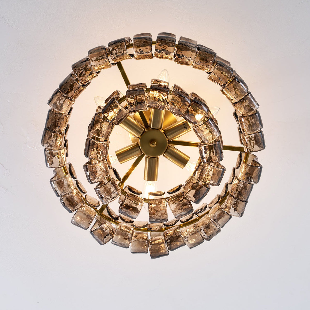 Tiered Ice Glass Ceiling Light