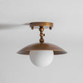 Brass Dome Semi-Flush Ceiling Light