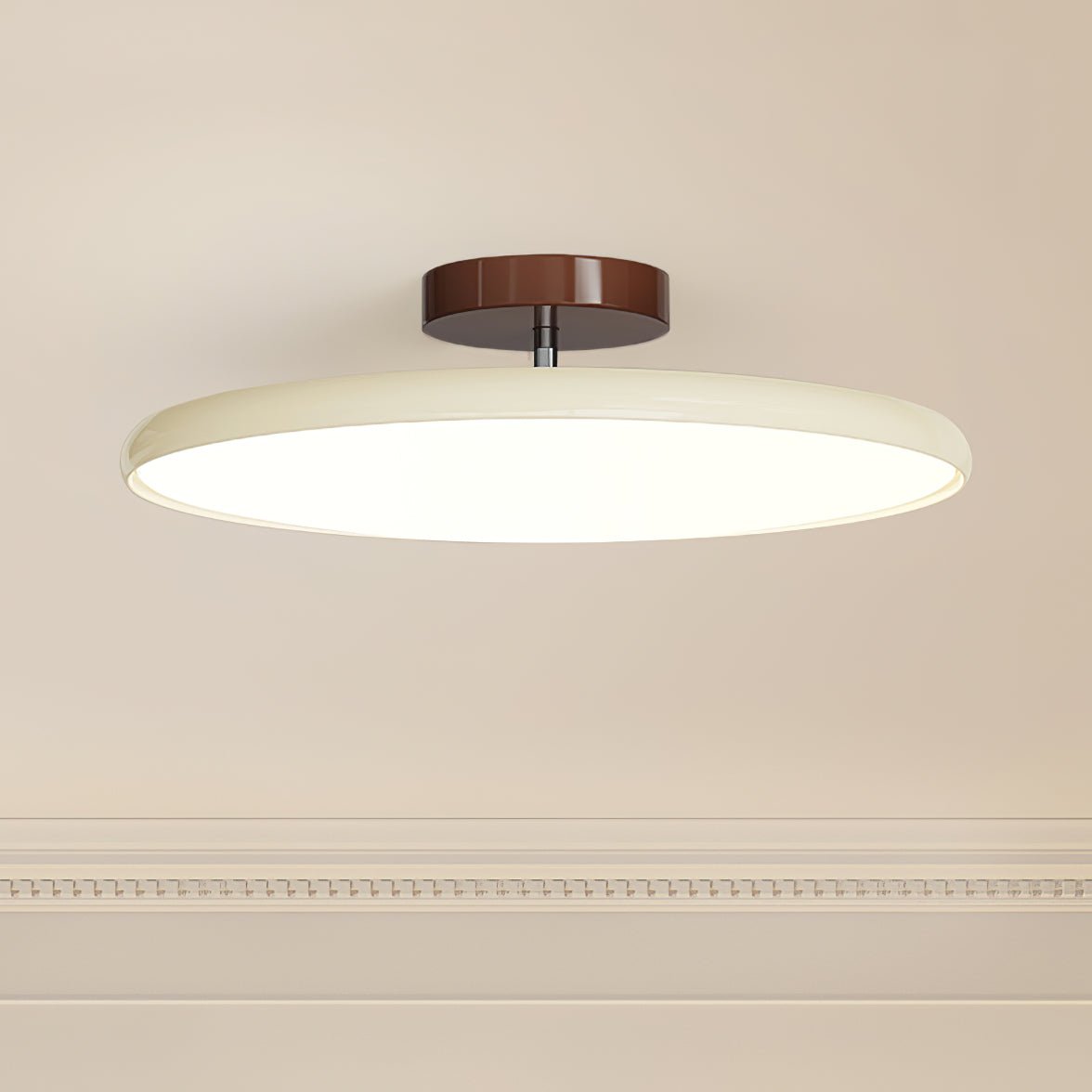 Round Wood Swivel Ceiling Light