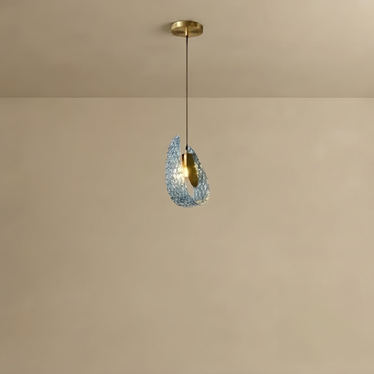 Peacock Feather Glass Chandelier