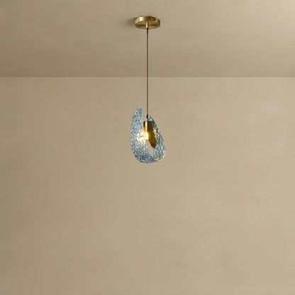 Peacock Feather Glass Chandelier