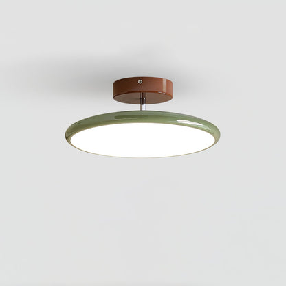 Round Wood Swivel Ceiling Light