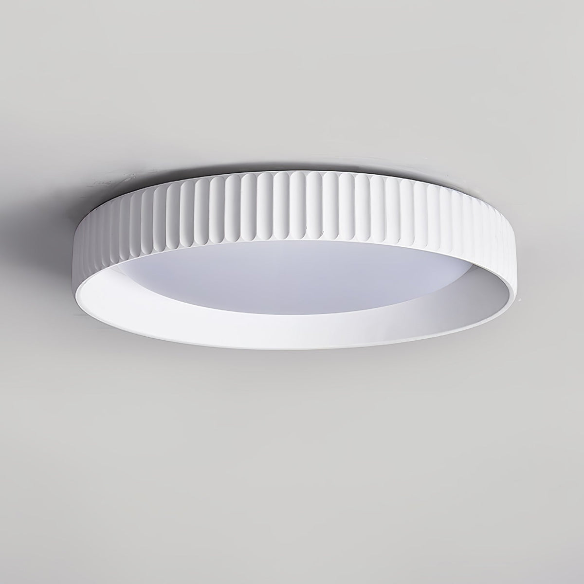 Fluted Resin Disc Ceiling Light