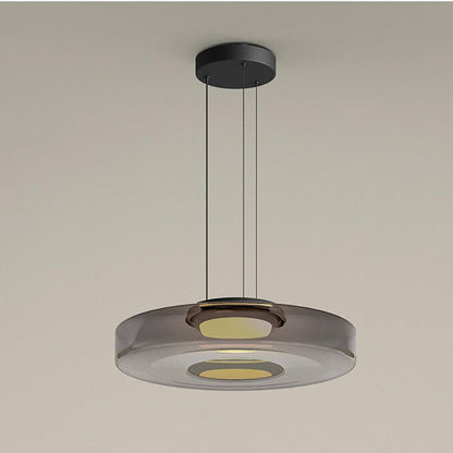 Stacked Glass Disc Pendant Light