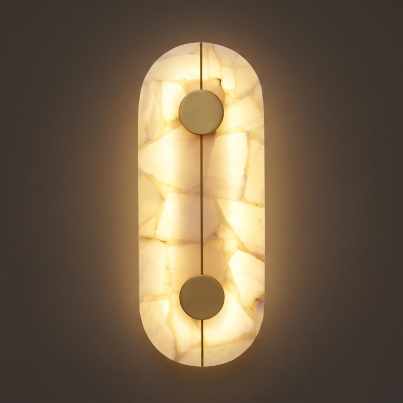 Sculptural Alabaster Wall Light