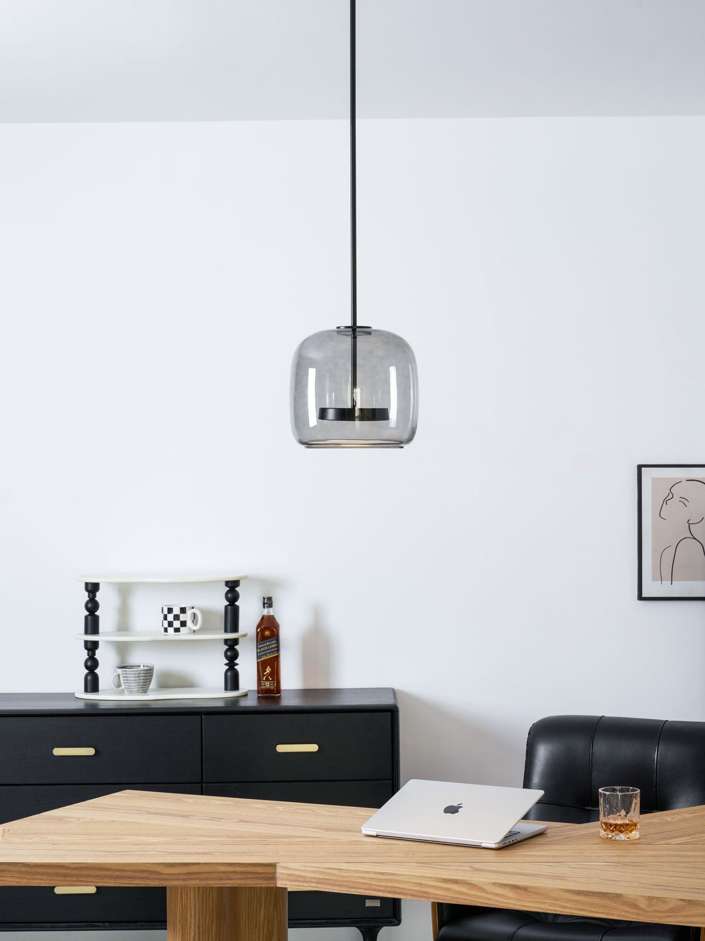Hand-Blown Glass Dome Pendant Light