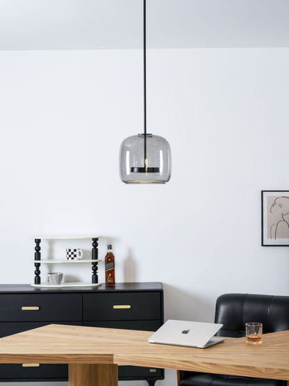 Hand-Blown Glass Dome Pendant Light