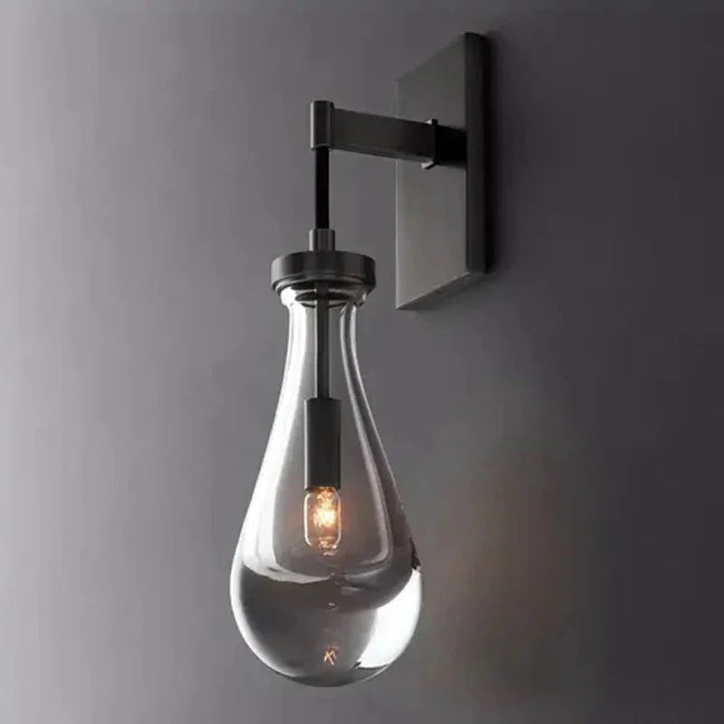 Teardrop Glass Wall Light