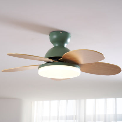 Flower Blade Wood Ceiling Fan
