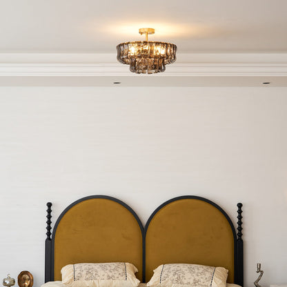 Tiered Ice Glass Ceiling Light