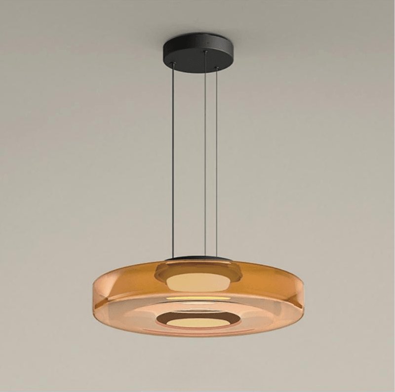 Stacked Glass Disc Pendant Light