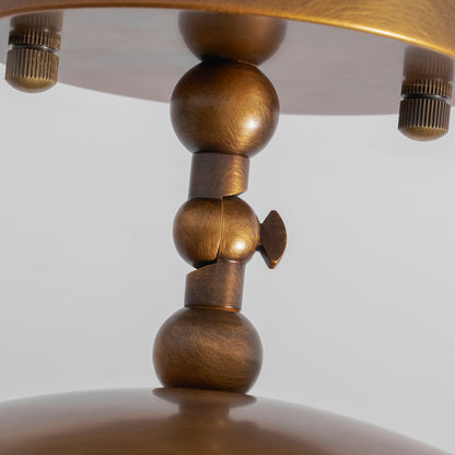 Brass Dome Semi-Flush Ceiling Light