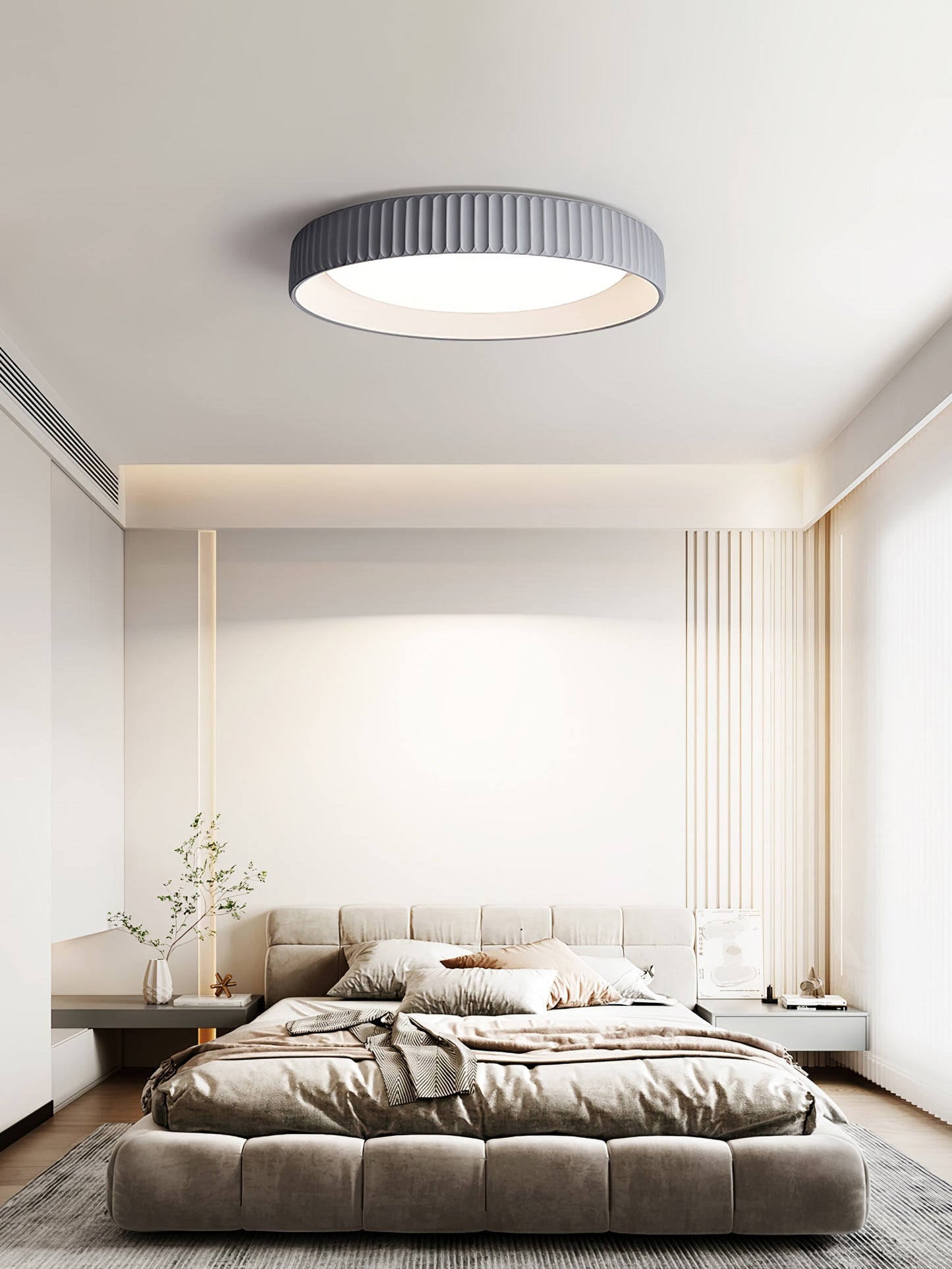 Fluted Resin Disc Ceiling Light
