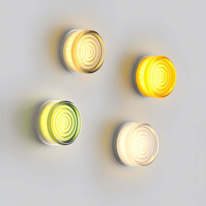 Round Coloured Wall Light