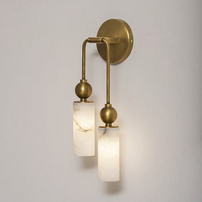 Alabaster Column Wall Light