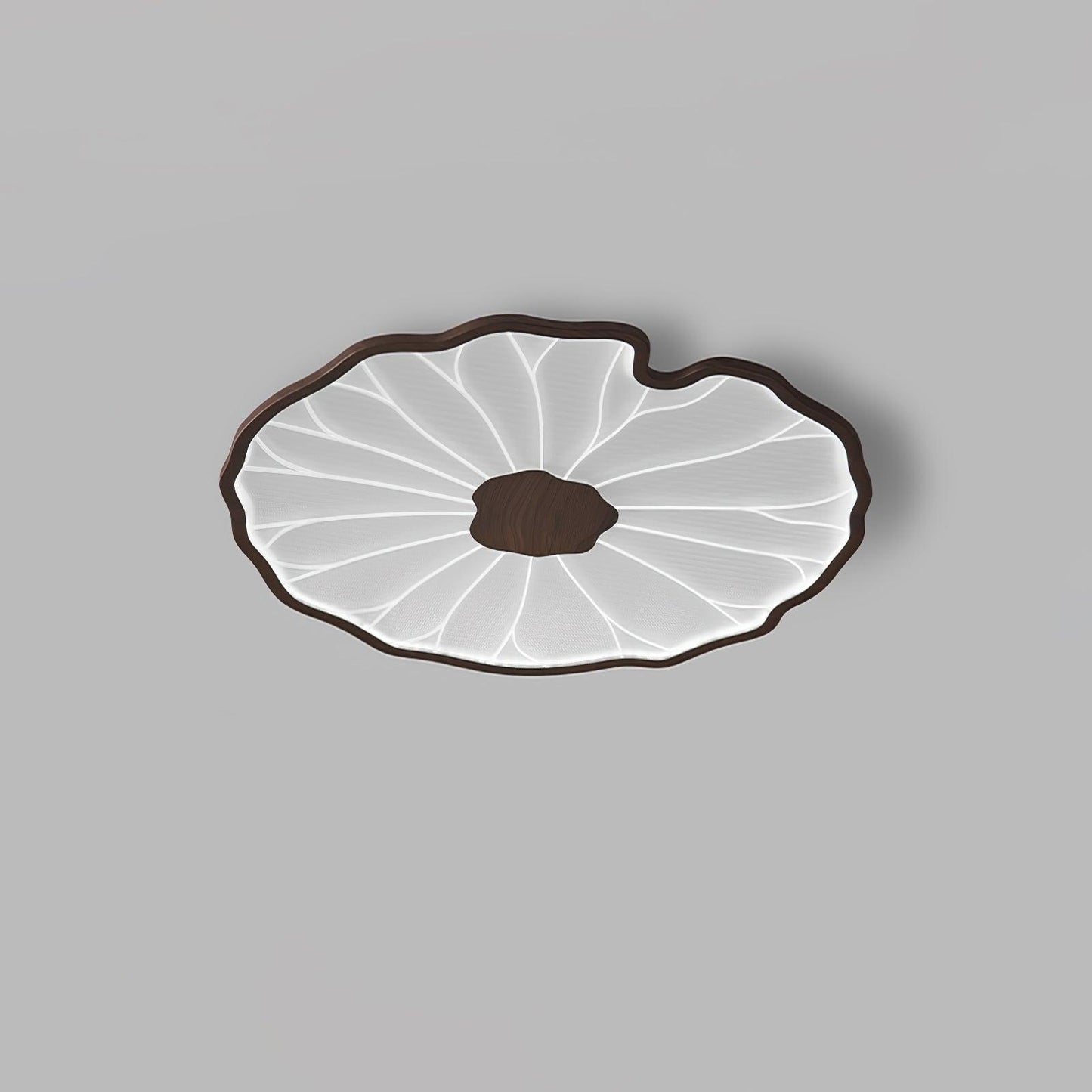 Waterlily Wood-Grain Ceiling Light