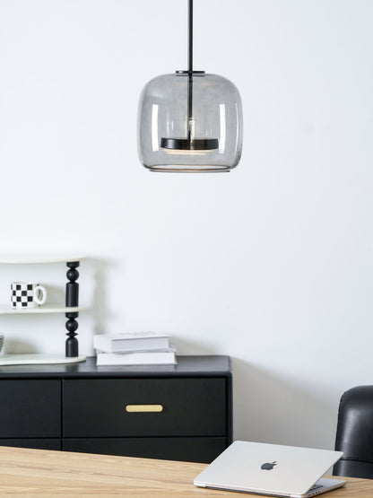 Hand-Blown Glass Dome Pendant Light