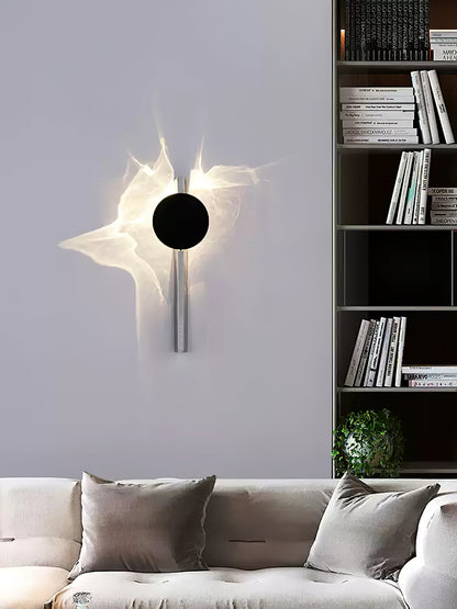 Mirrored Disc Sculptural Wall Light