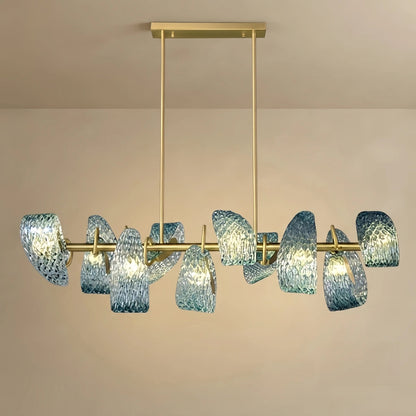 Peacock Feather Glass Chandelier