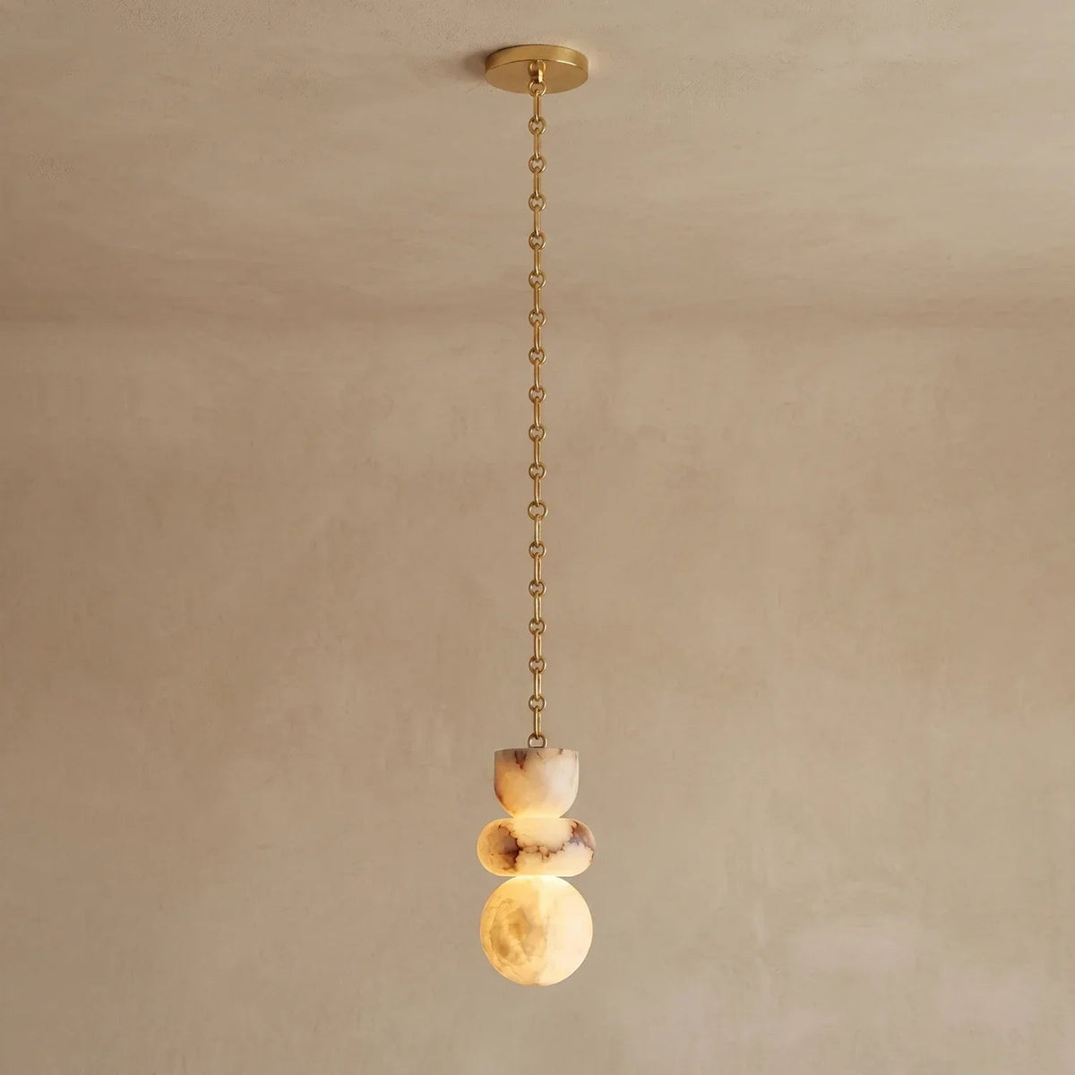 Alabaster Stone Cascade Chandelier