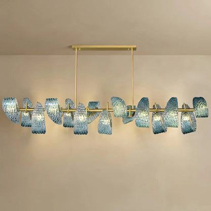 Peacock Feather Glass Chandelier