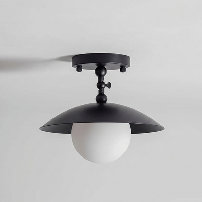Brass Dome Semi-Flush Ceiling Light