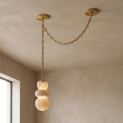 Alabaster Stone Cascade Chandelier