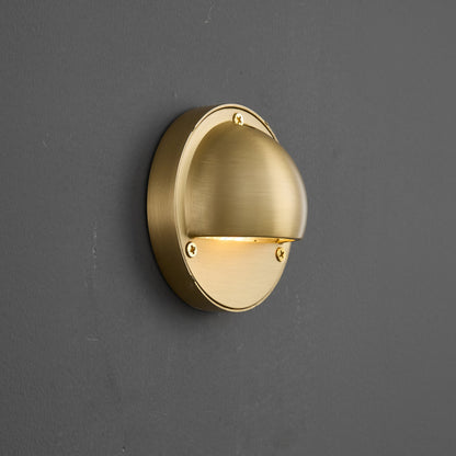 Compact Brass Wall Sconce