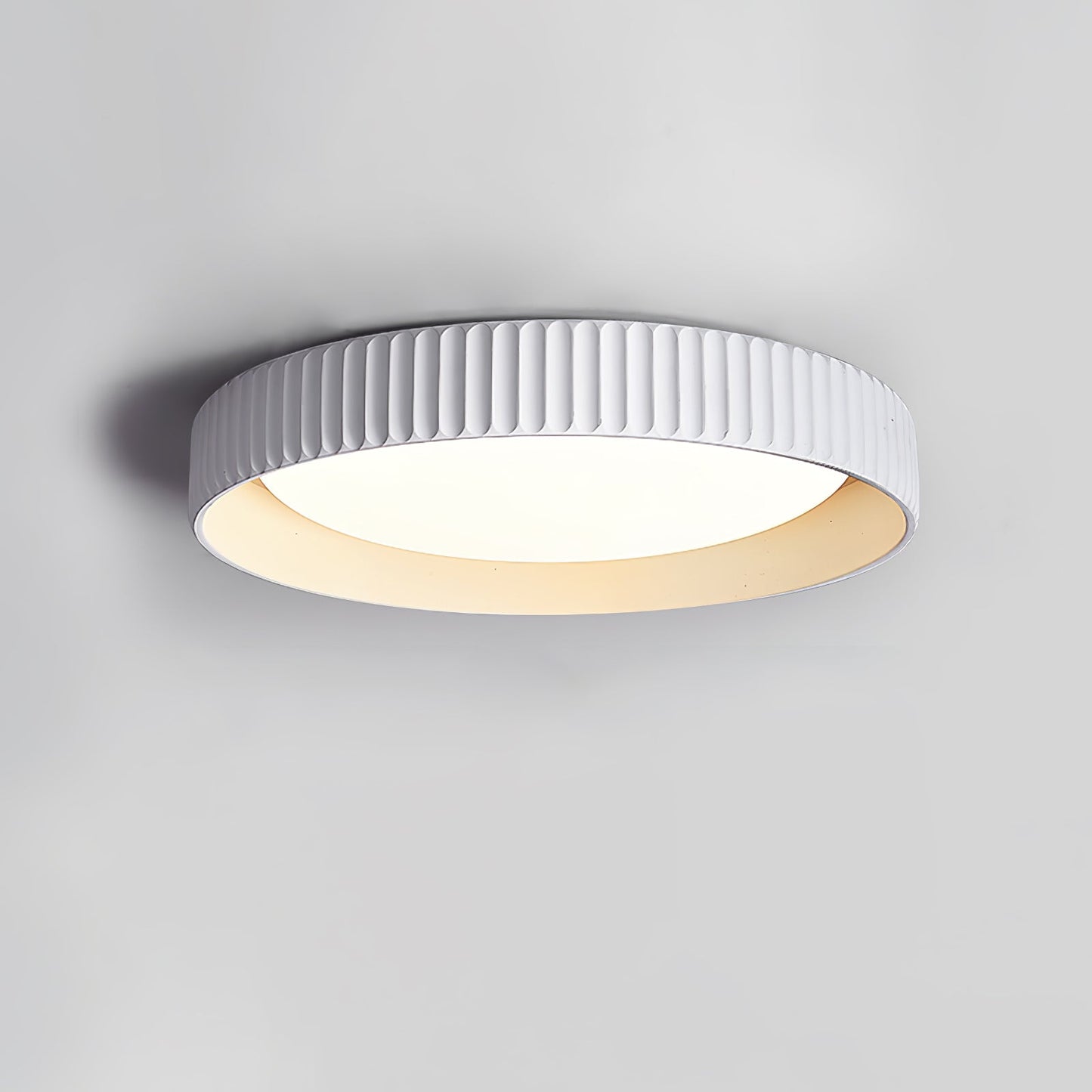 Fluted Resin Disc Ceiling Light