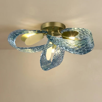 Peacock Feather Glass Chandelier