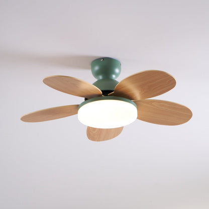Flower Blade Wood Ceiling Fan