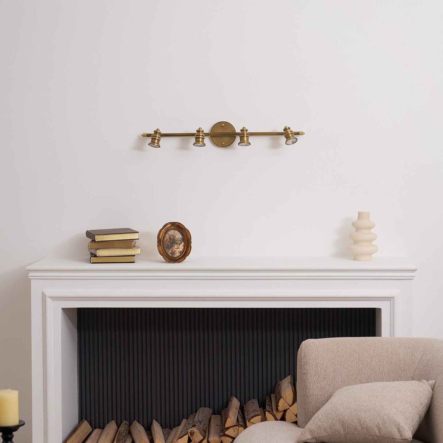 Brass Linear Spotlight Wall Light