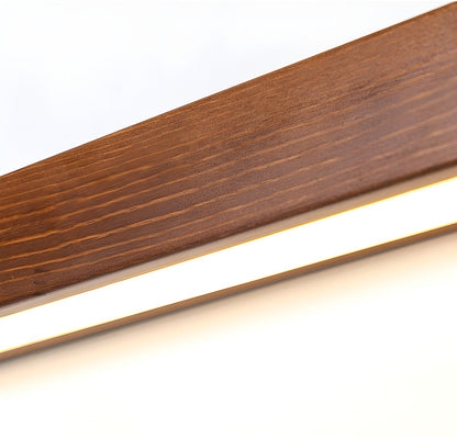 Slim Wood Linear Wall Light