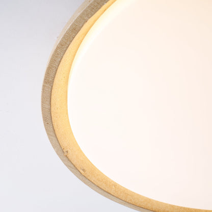 Round Travertine Flush Ceiling Light