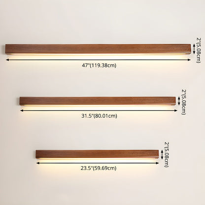 Slim Wood Linear Wall Light