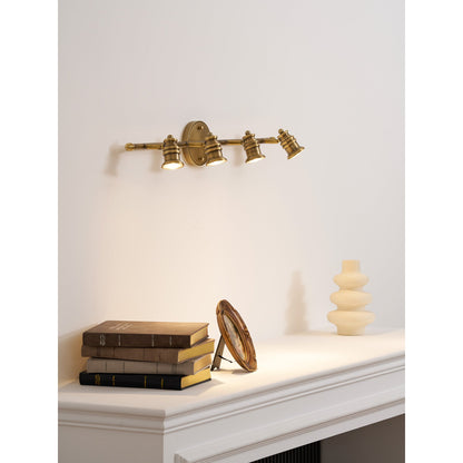 Brass Linear Spotlight Wall Light