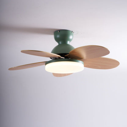 Flower Blade Wood Ceiling Fan