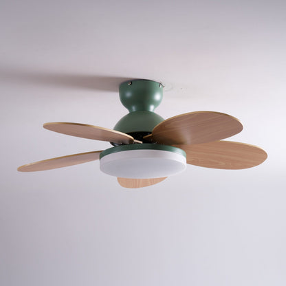 Flower Blade Wood Ceiling Fan