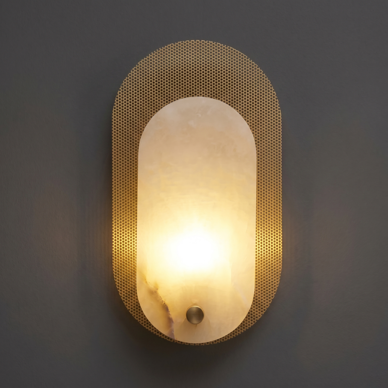 Sculptural Alabaster Wall Light