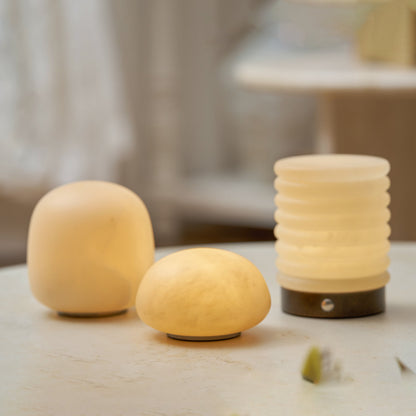 Alabaster Stone Cordless Table Lamp