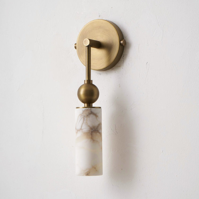 Alabaster Column Wall Light