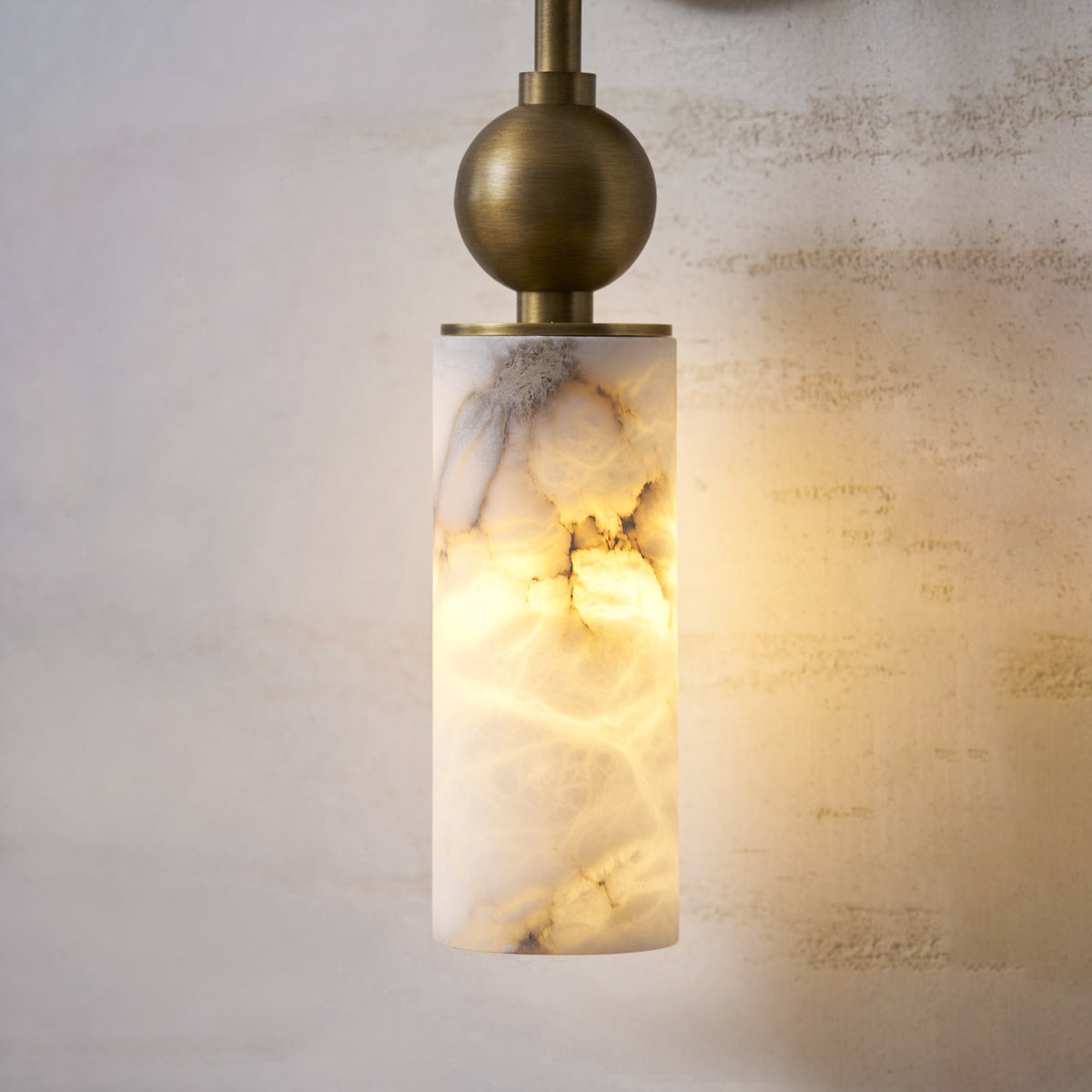 Alabaster Column Wall Light