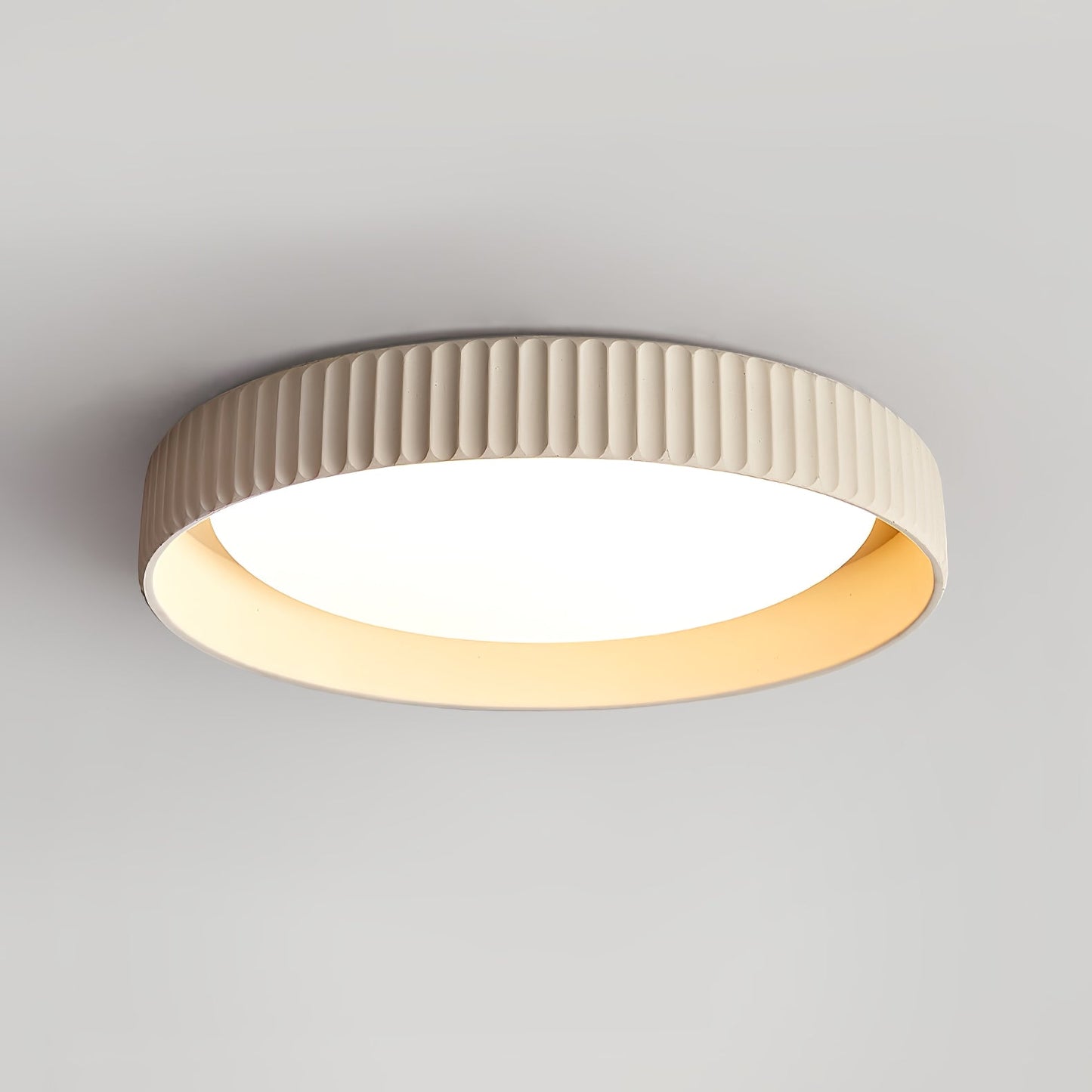 Fluted Resin Disc Ceiling Light