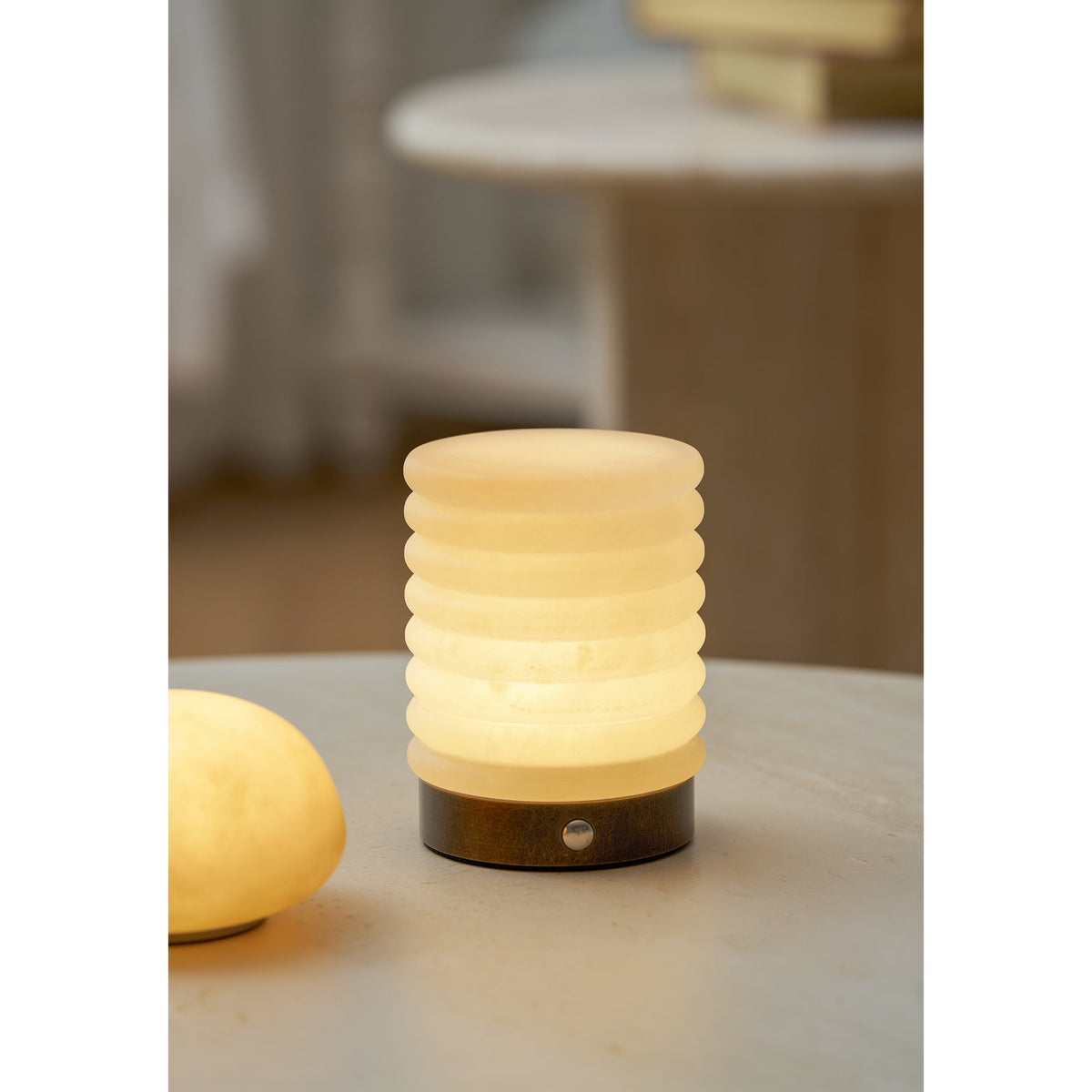 Alabaster Stone Cordless Table Lamp