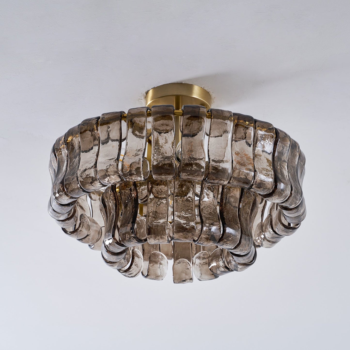 Tiered Ice Glass Ceiling Light