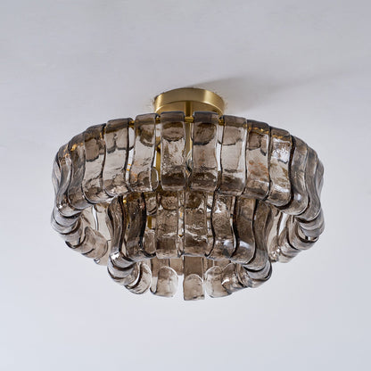 Tiered Ice Glass Ceiling Light