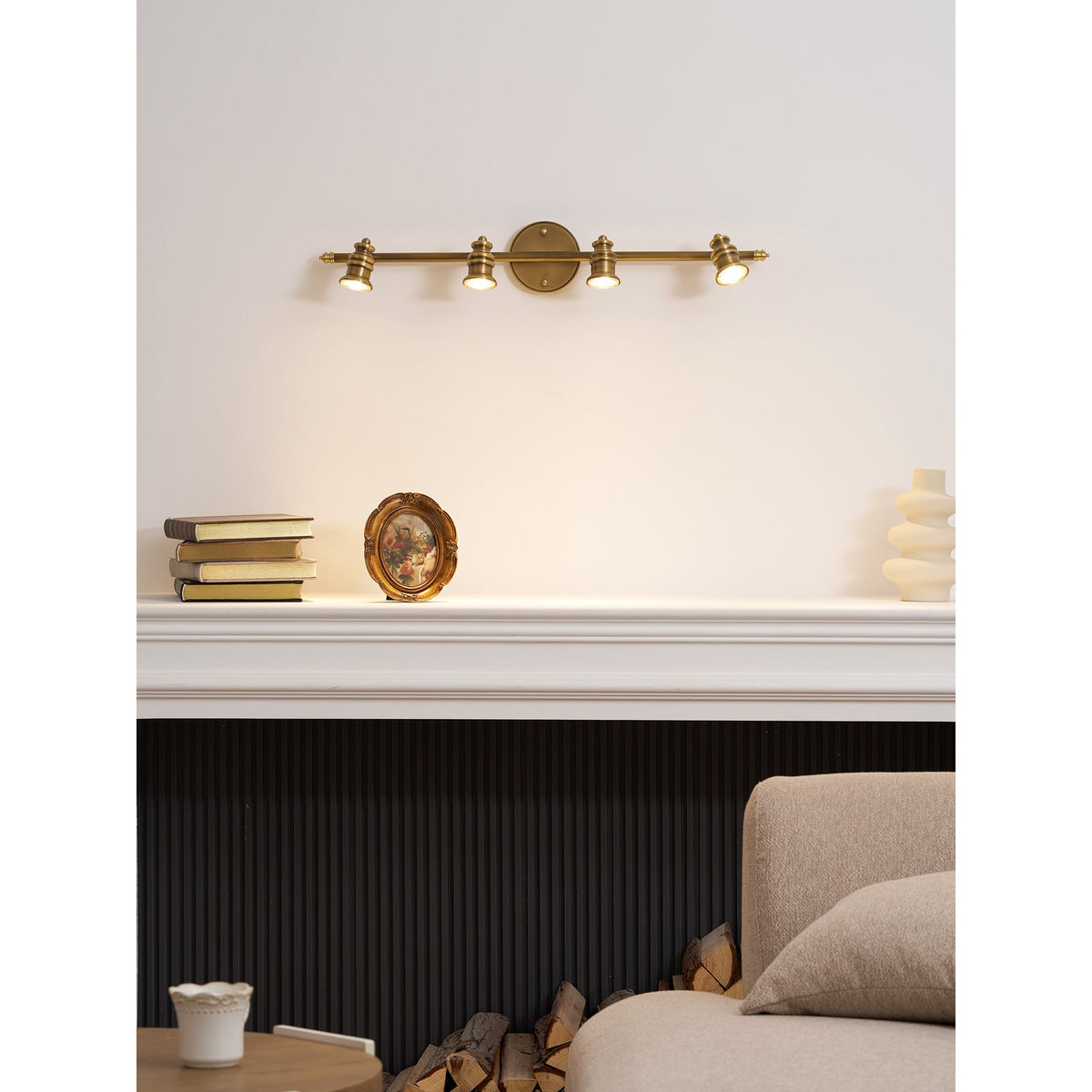 Brass Linear Spotlight Wall Light